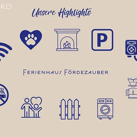 Dom wakacyjny Foerdezauber - Ruhiges Mit Eingezaeuntem Garten Und Kamin